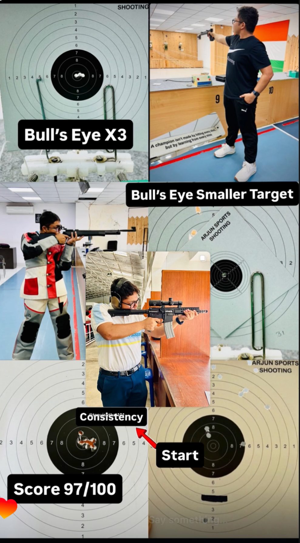 Sports shooting targets and range practice